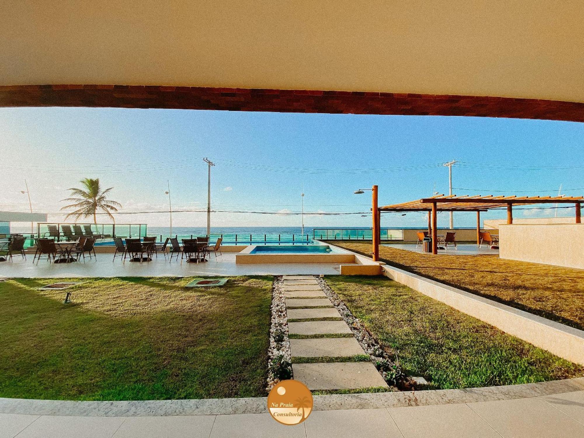 Pe Na Areia, Piscina Borda Infinita, Vaga De Garagem, Portaria 24 Hs Apartment Salvador Bagian luar foto