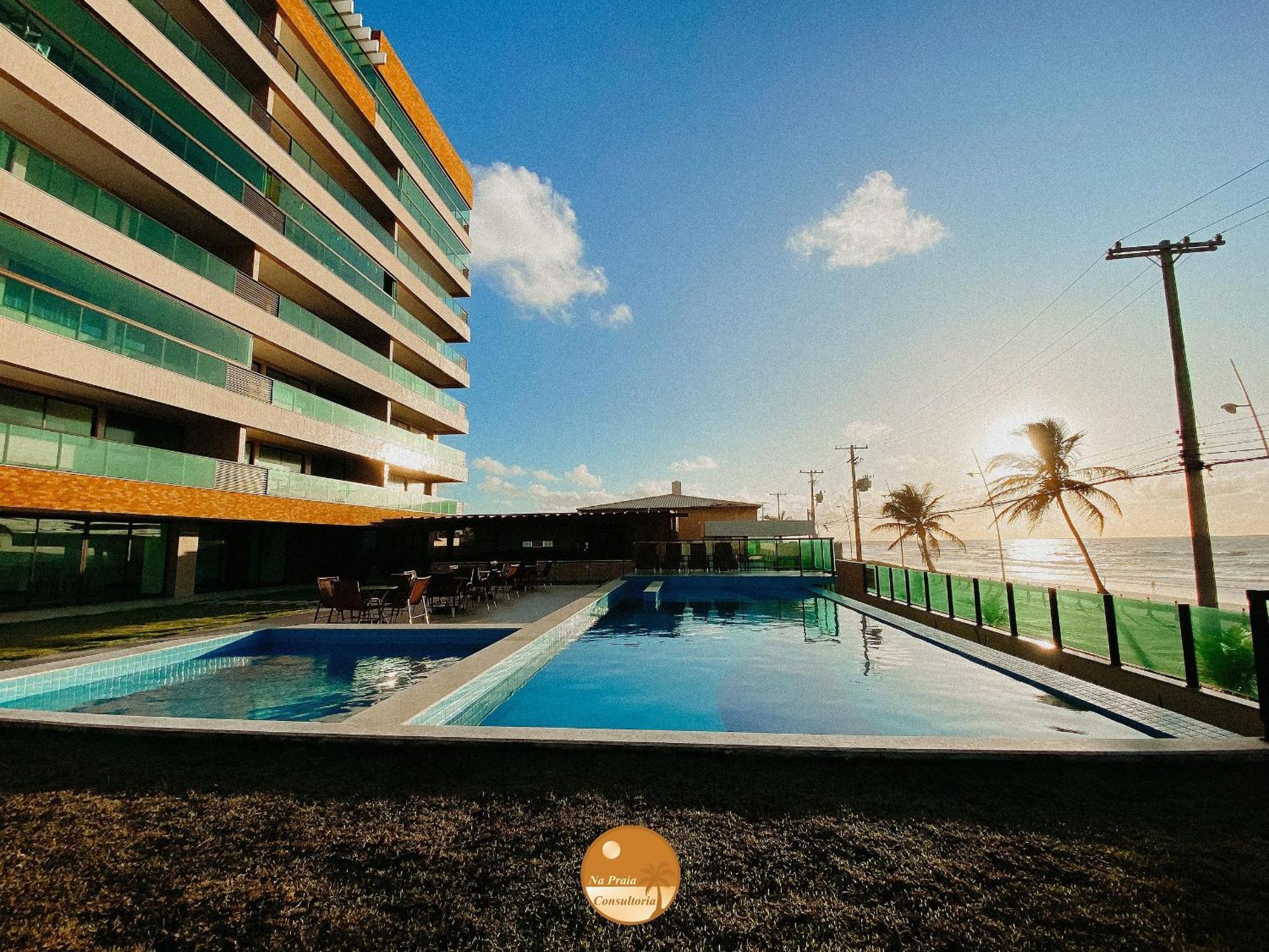 Pe Na Areia, Piscina Borda Infinita, Vaga De Garagem, Portaria 24 Hs Apartment Salvador Bagian luar foto
