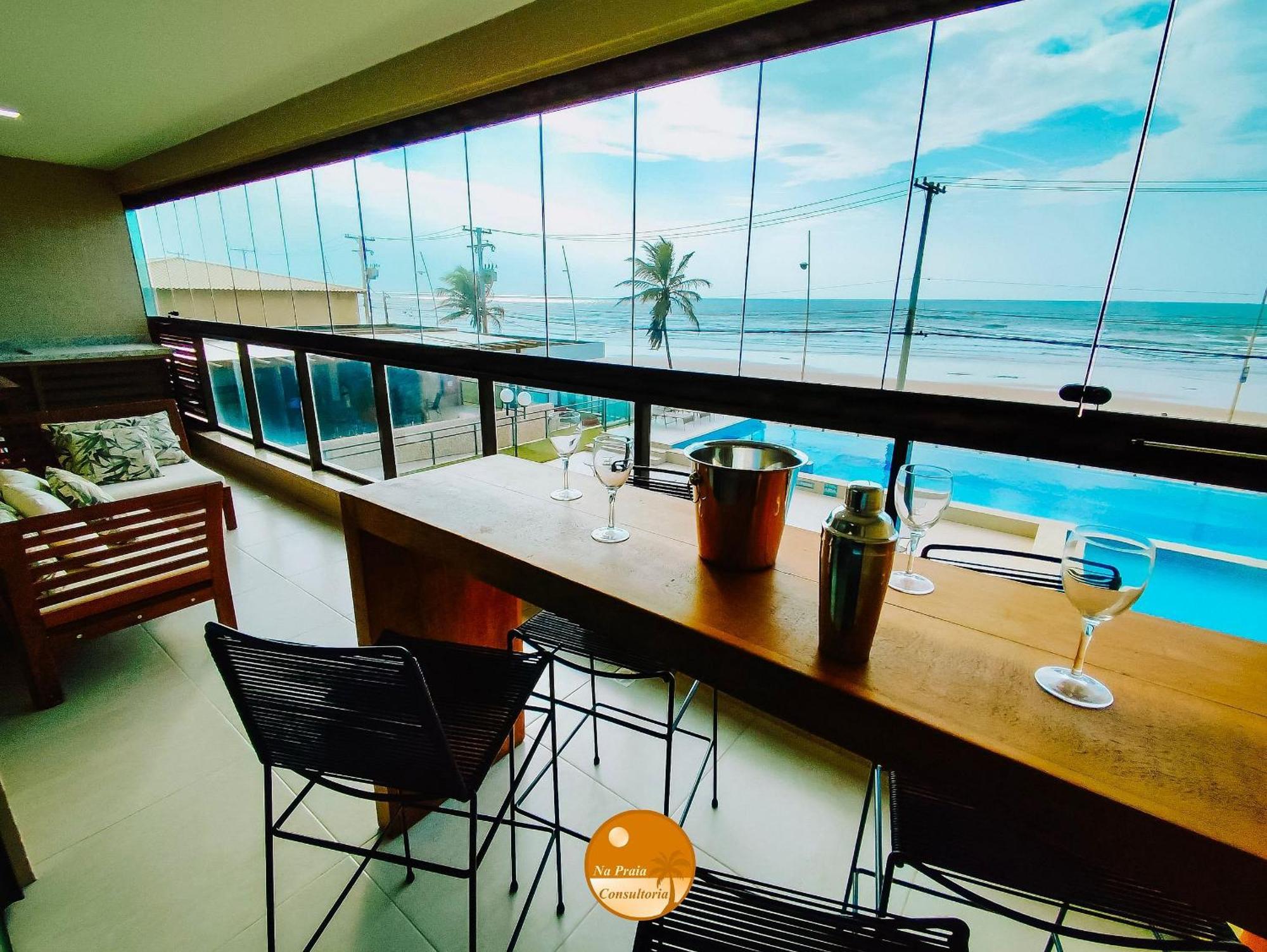Pe Na Areia, Piscina Borda Infinita, Vaga De Garagem, Portaria 24 Hs Apartment Salvador Ruang foto