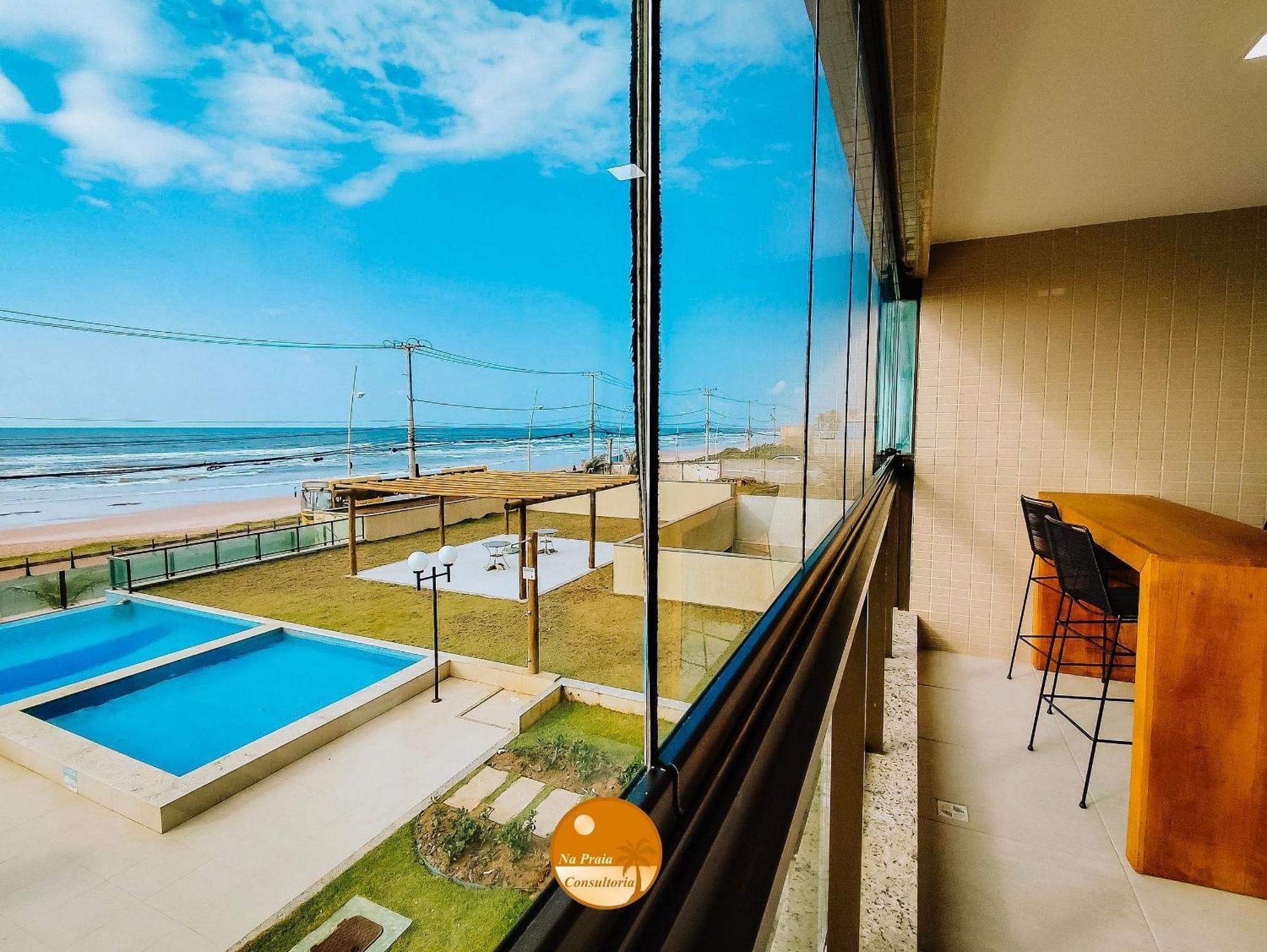 Pe Na Areia, Piscina Borda Infinita, Vaga De Garagem, Portaria 24 Hs Apartment Salvador Ruang foto