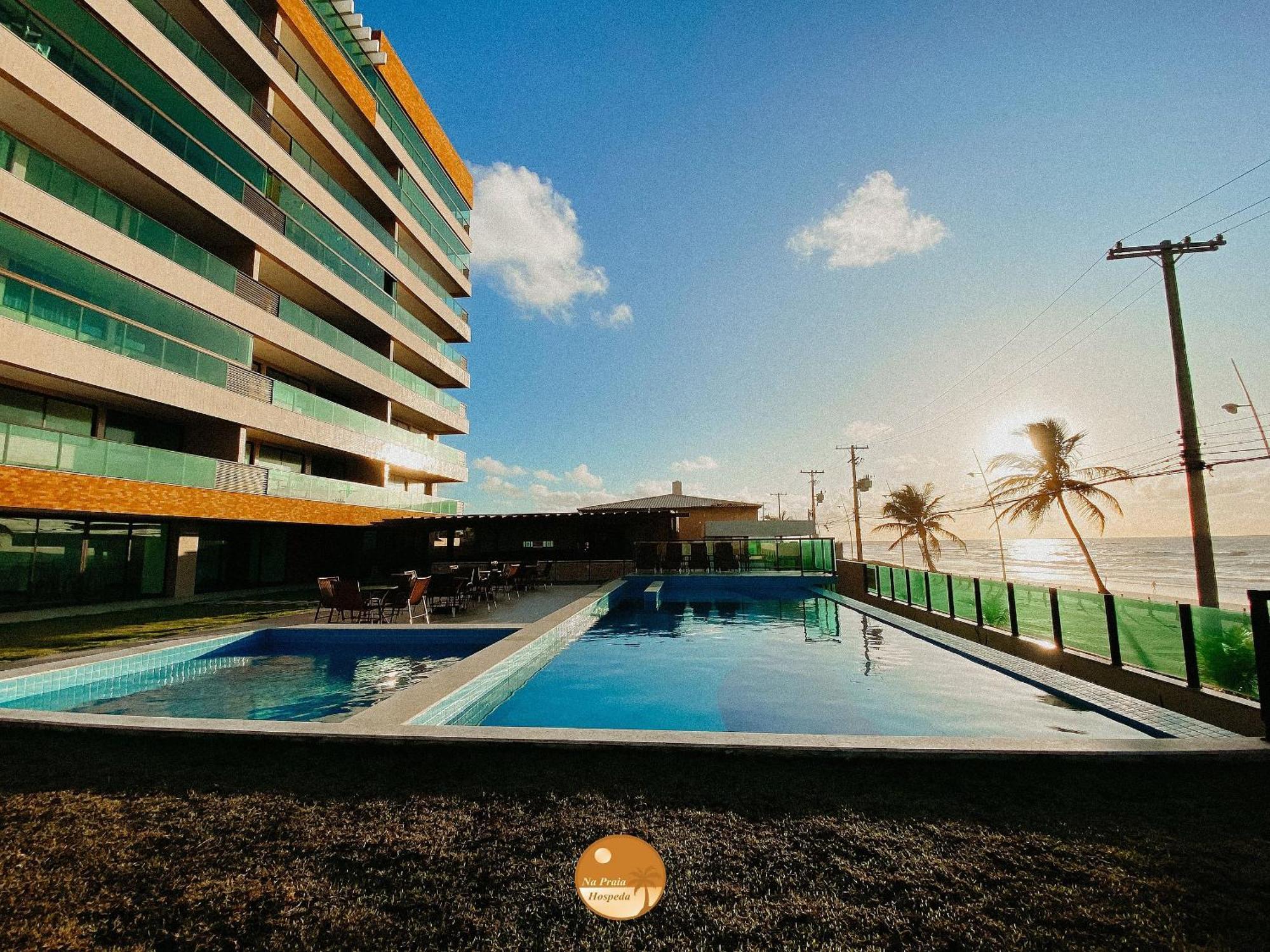 Pe Na Areia, Piscina Borda Infinita, Vaga De Garagem, Portaria 24 Hs Apartment Salvador Ruang foto