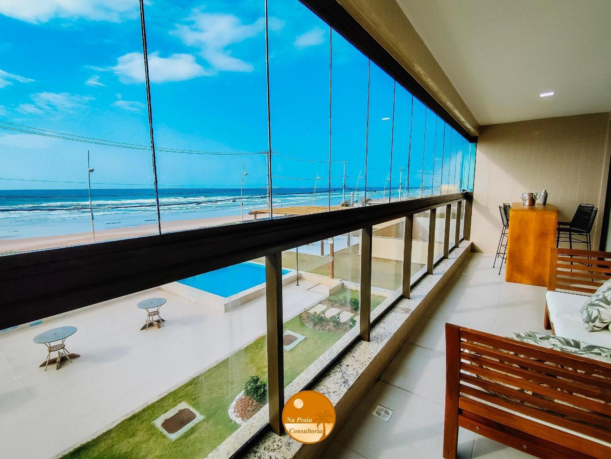 Pe Na Areia, Piscina Borda Infinita, Vaga De Garagem, Portaria 24 Hs Apartment Salvador Ruang foto