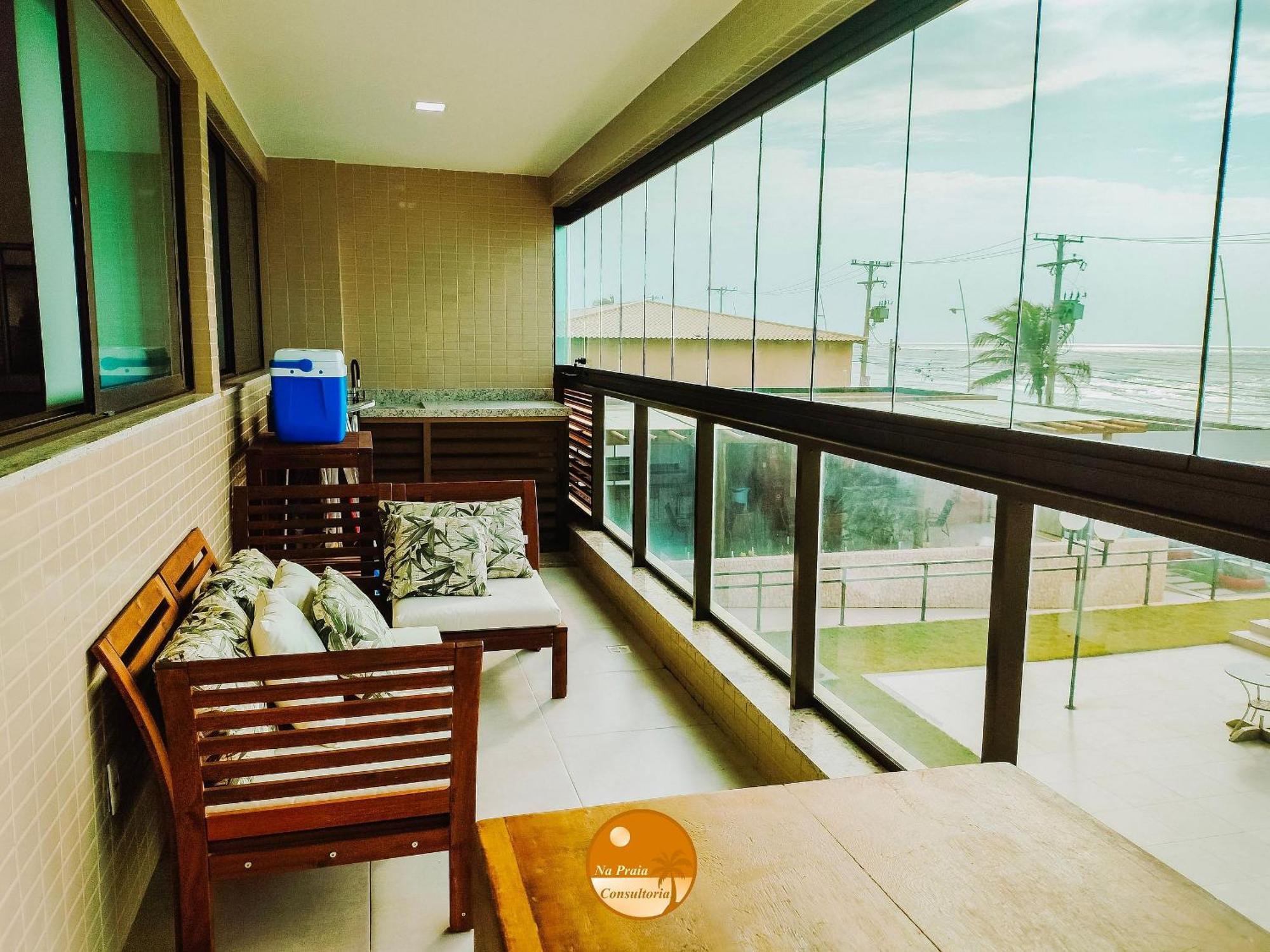 Pe Na Areia, Piscina Borda Infinita, Vaga De Garagem, Portaria 24 Hs Apartment Salvador Ruang foto