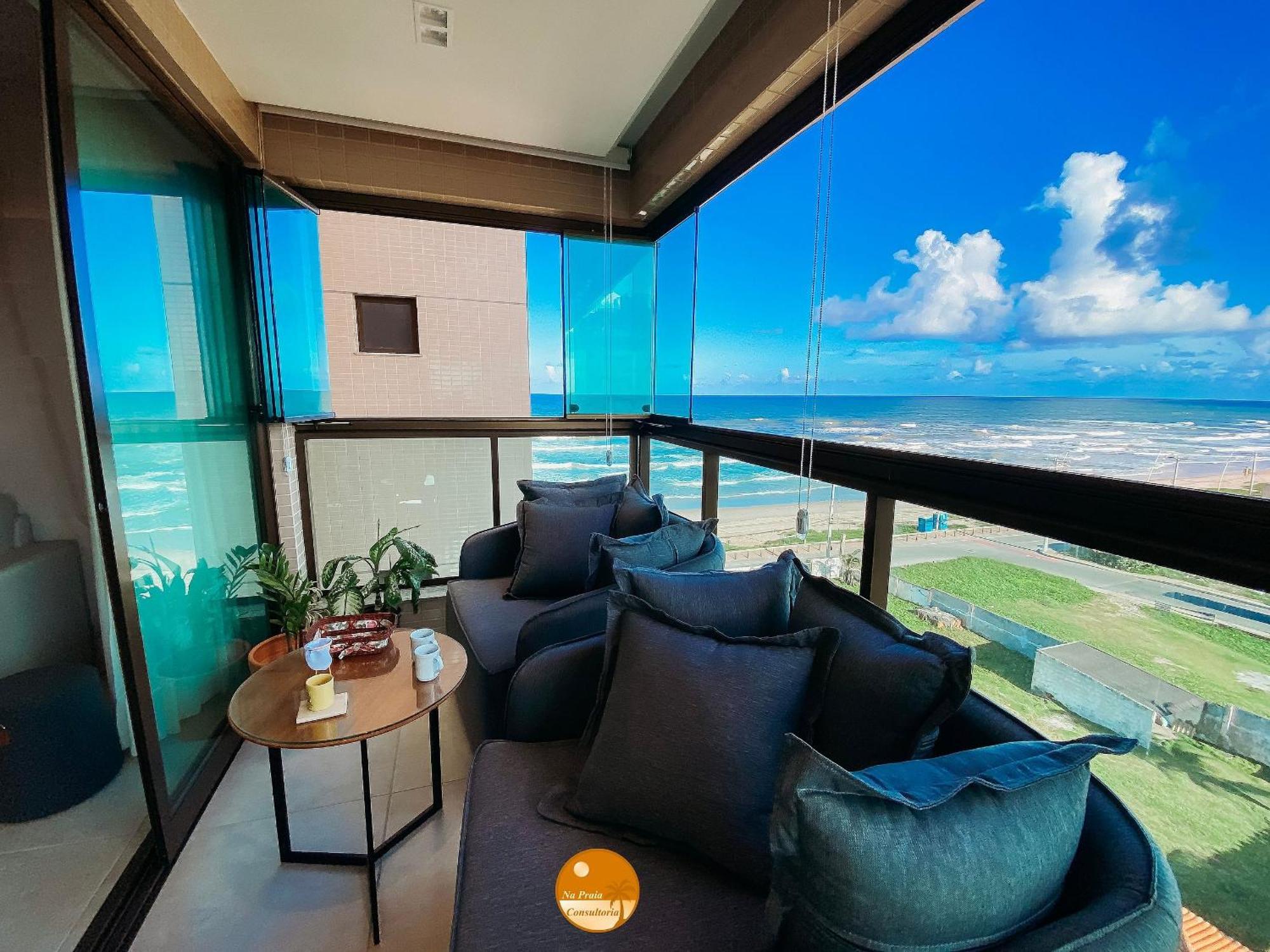 Pe Na Areia, Piscina Borda Infinita, Vaga De Garagem, Portaria 24 Hs Apartment Salvador Ruang foto