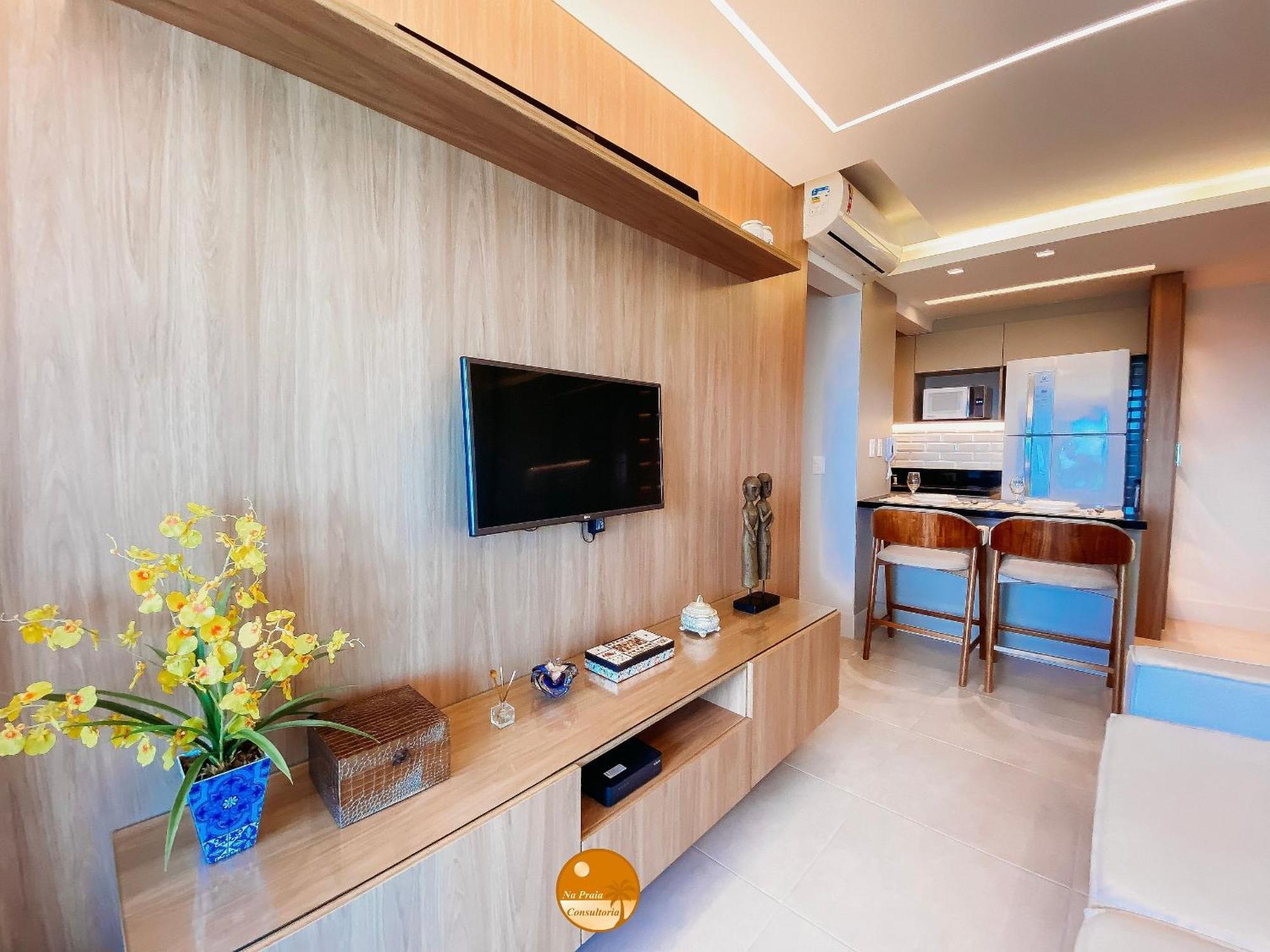 Pe Na Areia, Piscina Borda Infinita, Vaga De Garagem, Portaria 24 Hs Apartment Salvador Ruang foto